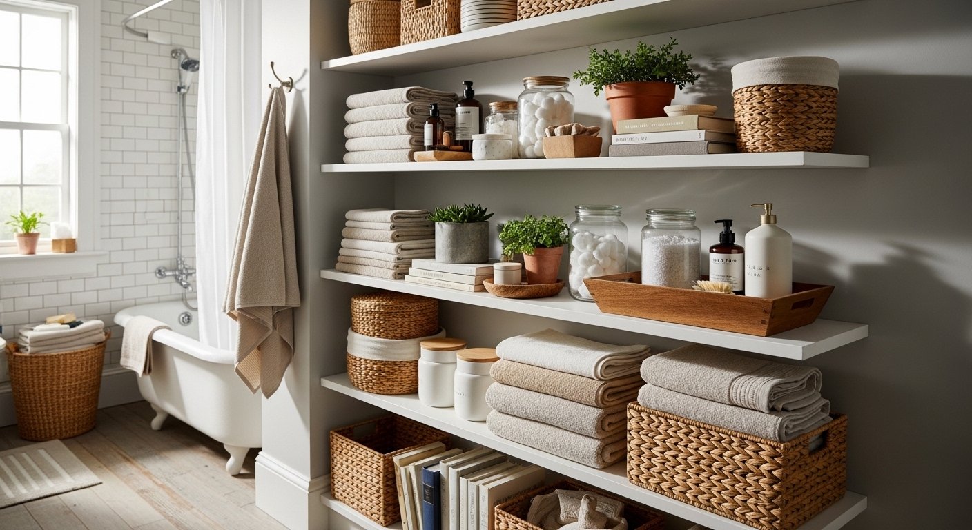 How To Organize Bathroom Shelves For Maximum Efficiency And Style