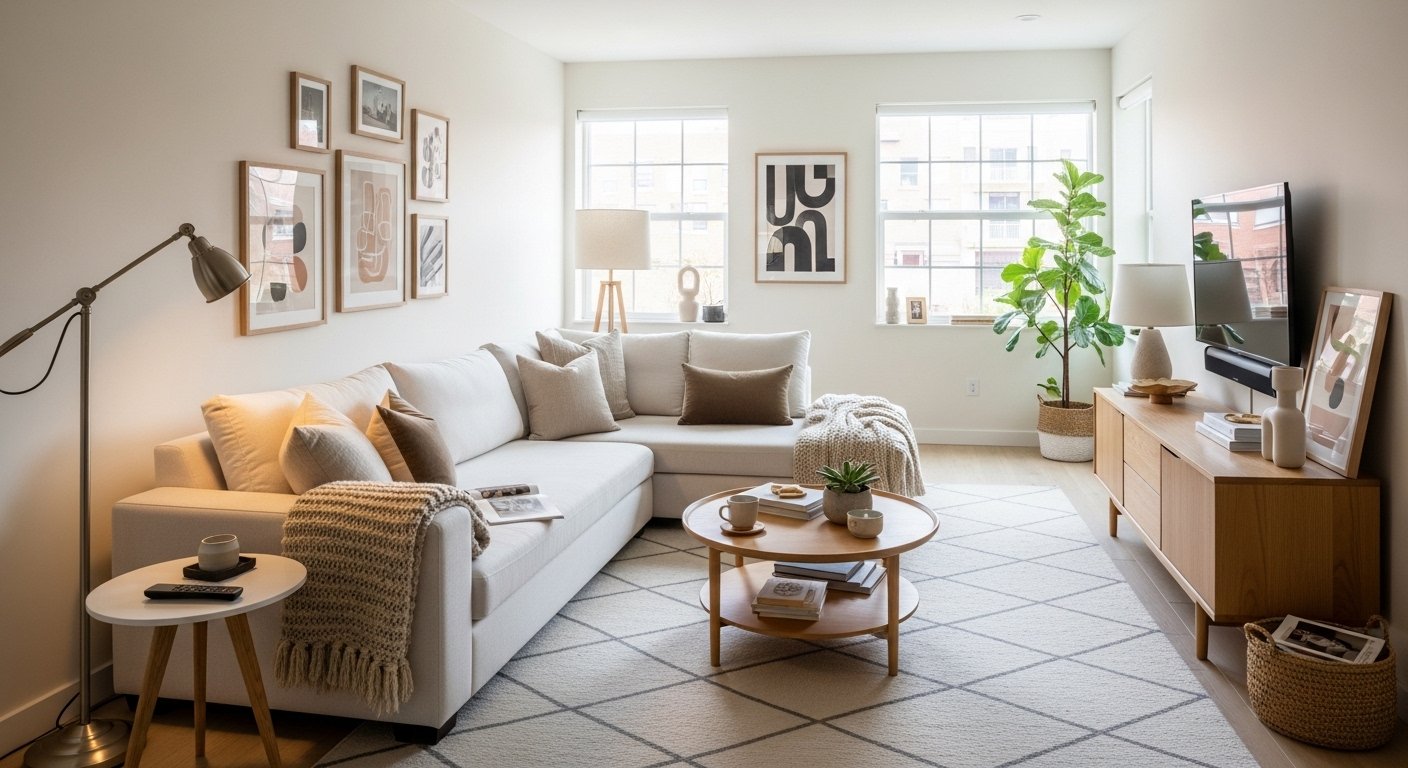 How To Create White Couch Modern Living Room Decor