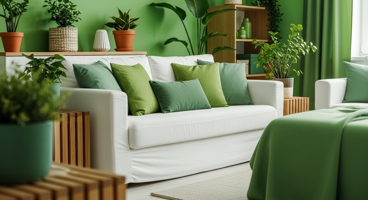 10 Fresh White Couch Green Living Room Decor You’ll Save
