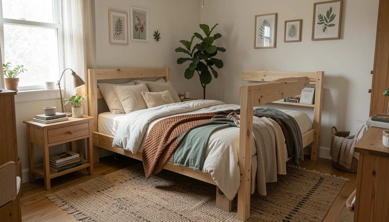How To Build Twin Bed Frame For Small Room With DIY Materials