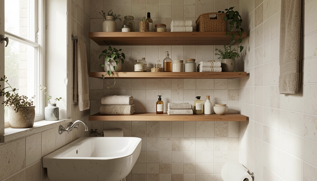 How To Install Floating Shelves In A Half Bathroom Step By Step